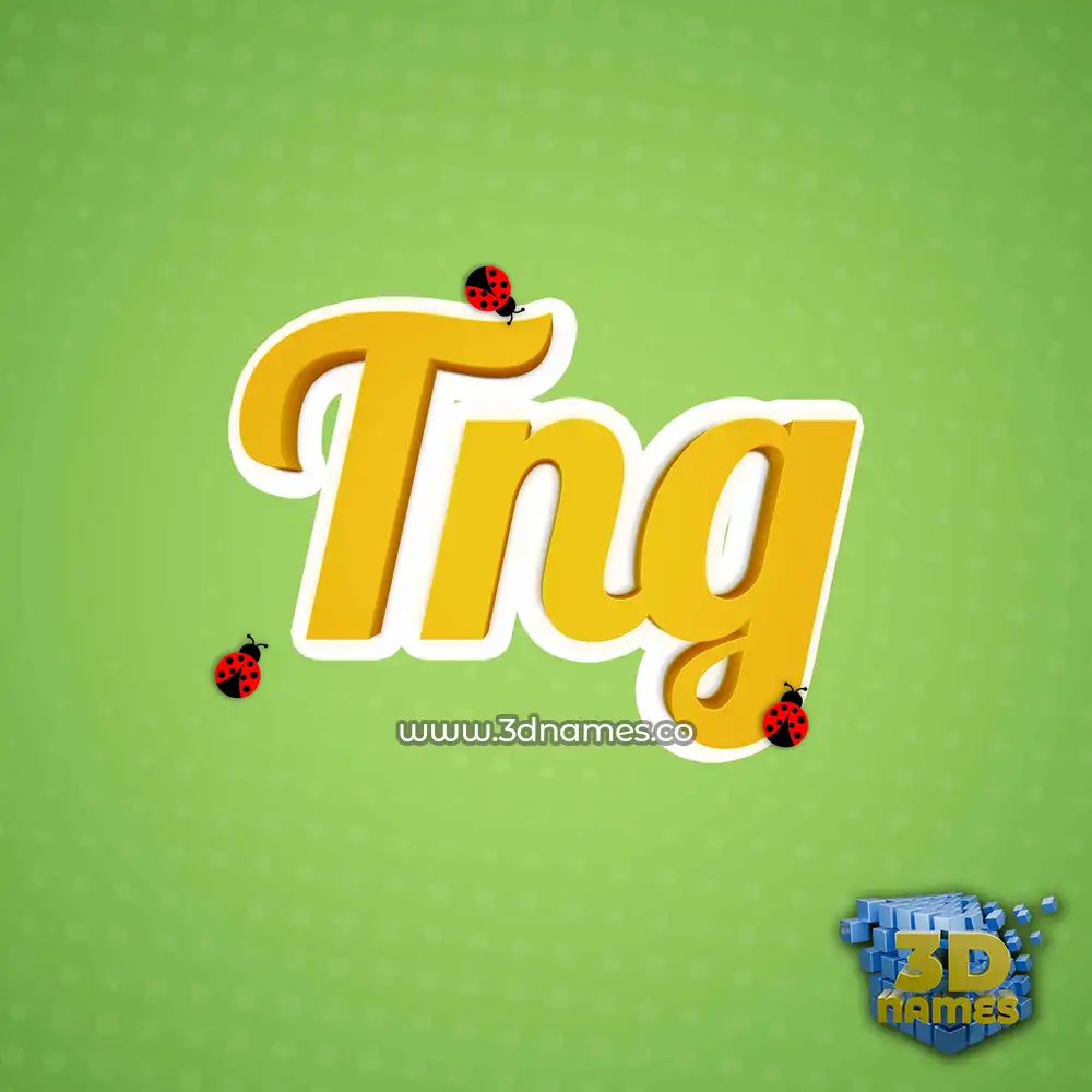 tng in Ladybugs style - 3D name wallpaper