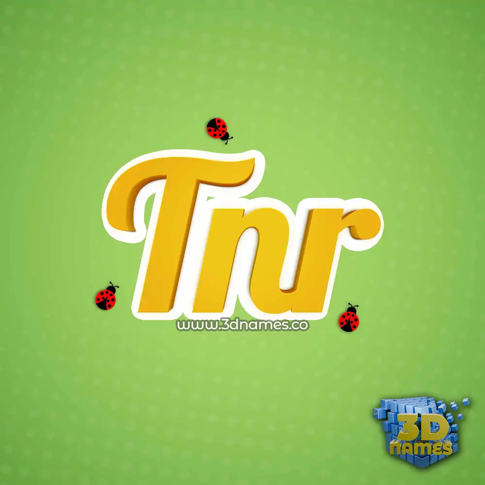 tnr in Ladybugs style - 3D name wallpaper