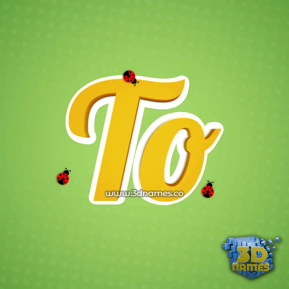 to in Ladybugs style - 3D name wallpaper