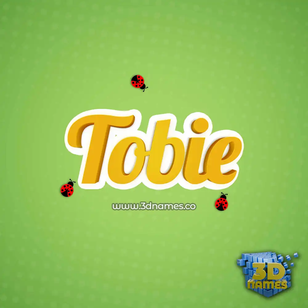 tobie in Ladybugs style - 3D name wallpaper