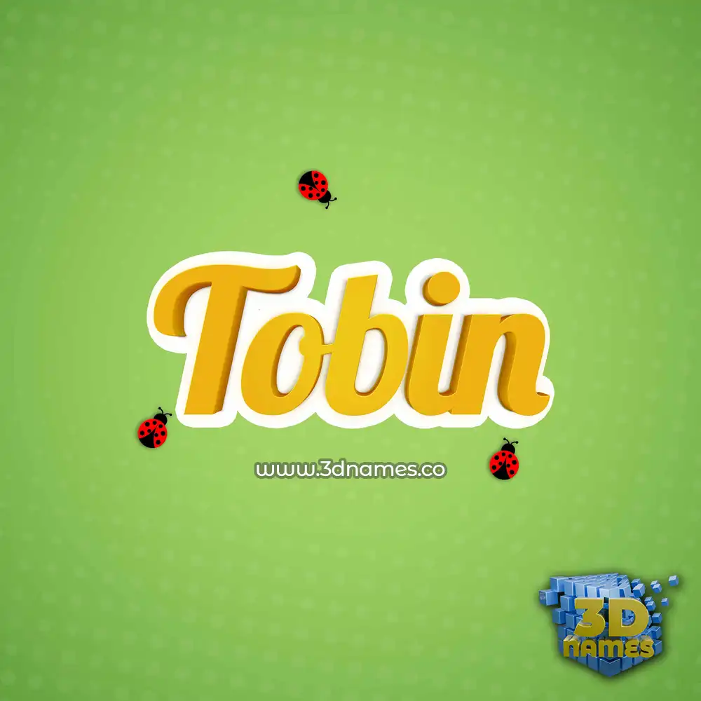 tobin in Ladybugs style - 3D name wallpaper