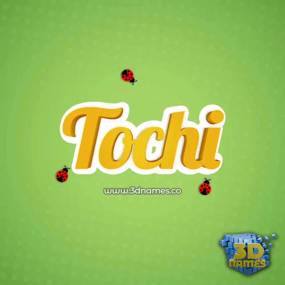 tochi in Ladybugs style - 3D name wallpaper