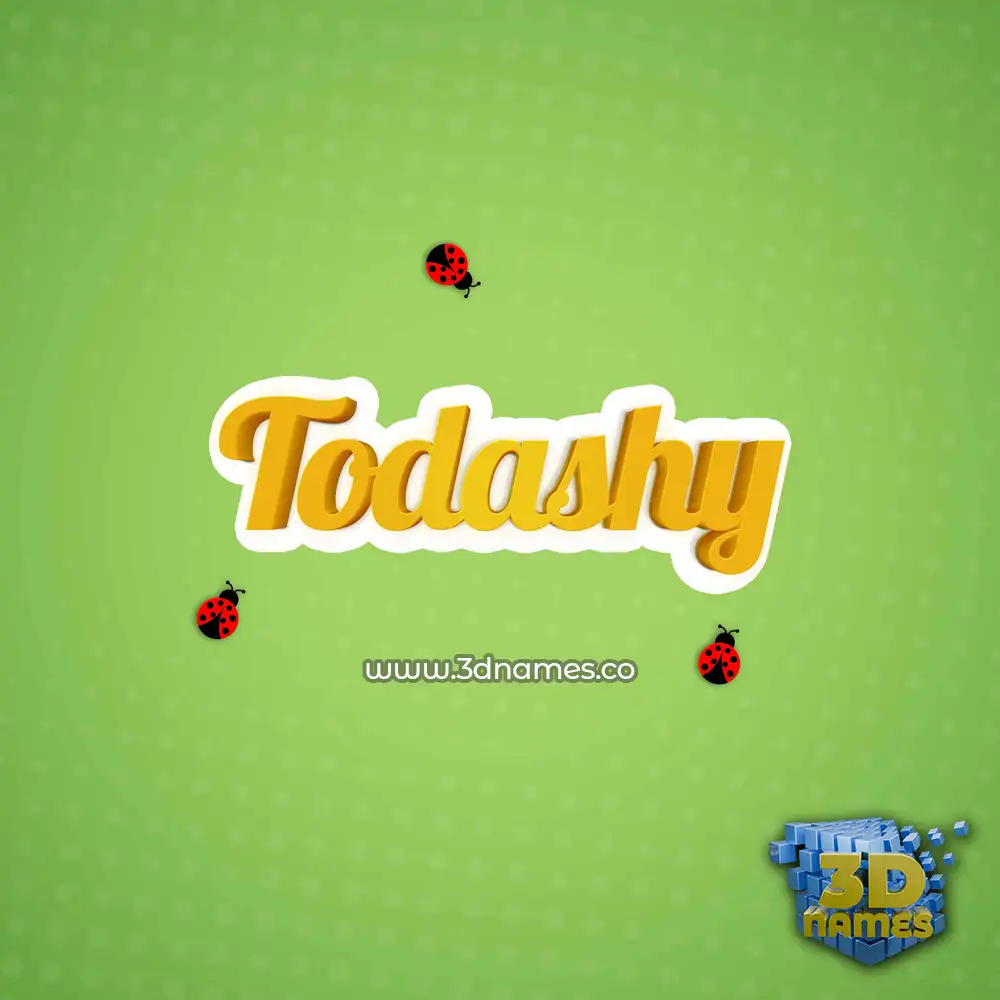 todashy in Ladybugs style - 3D name wallpaper