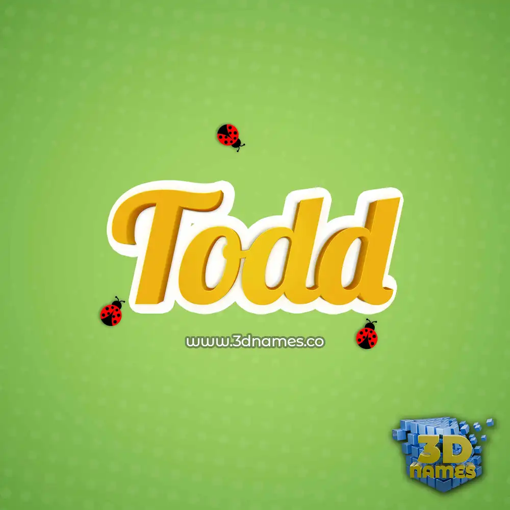 todd in Ladybugs style - 3D name wallpaper