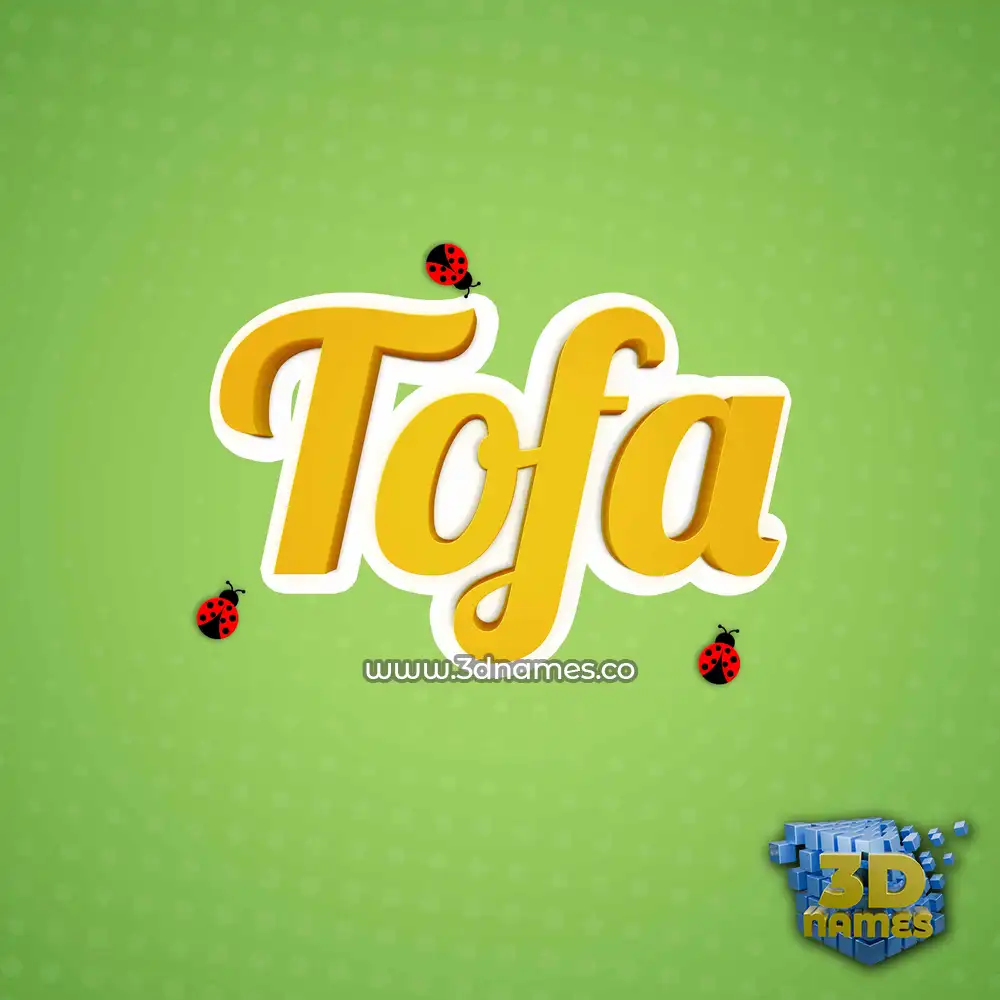 tofa in Ladybugs style - 3D name wallpaper