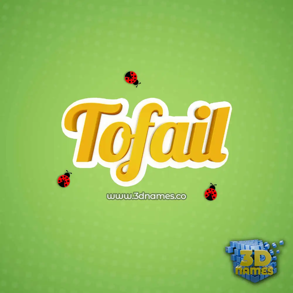 tofail in Ladybugs style - 3D name wallpaper