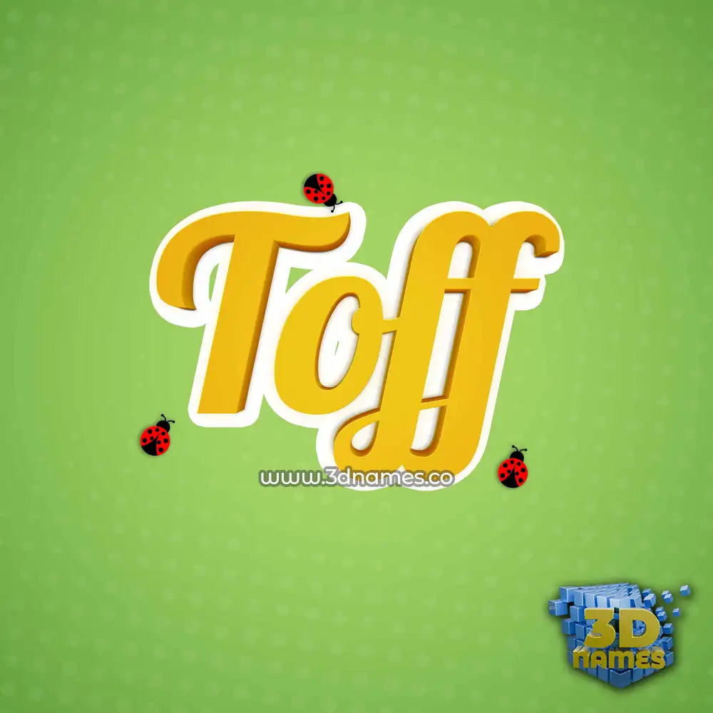toff in Ladybugs style - 3D name wallpaper