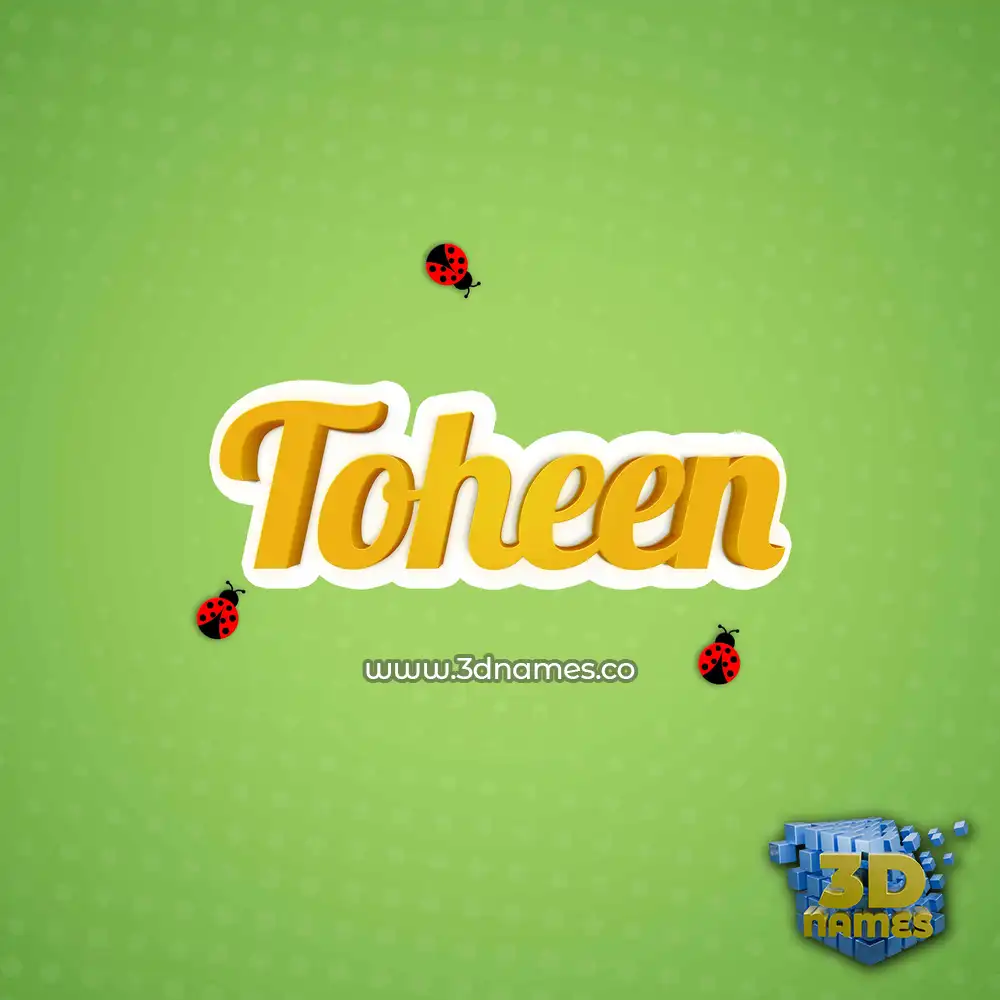toheen in Ladybugs style - 3D name wallpaper