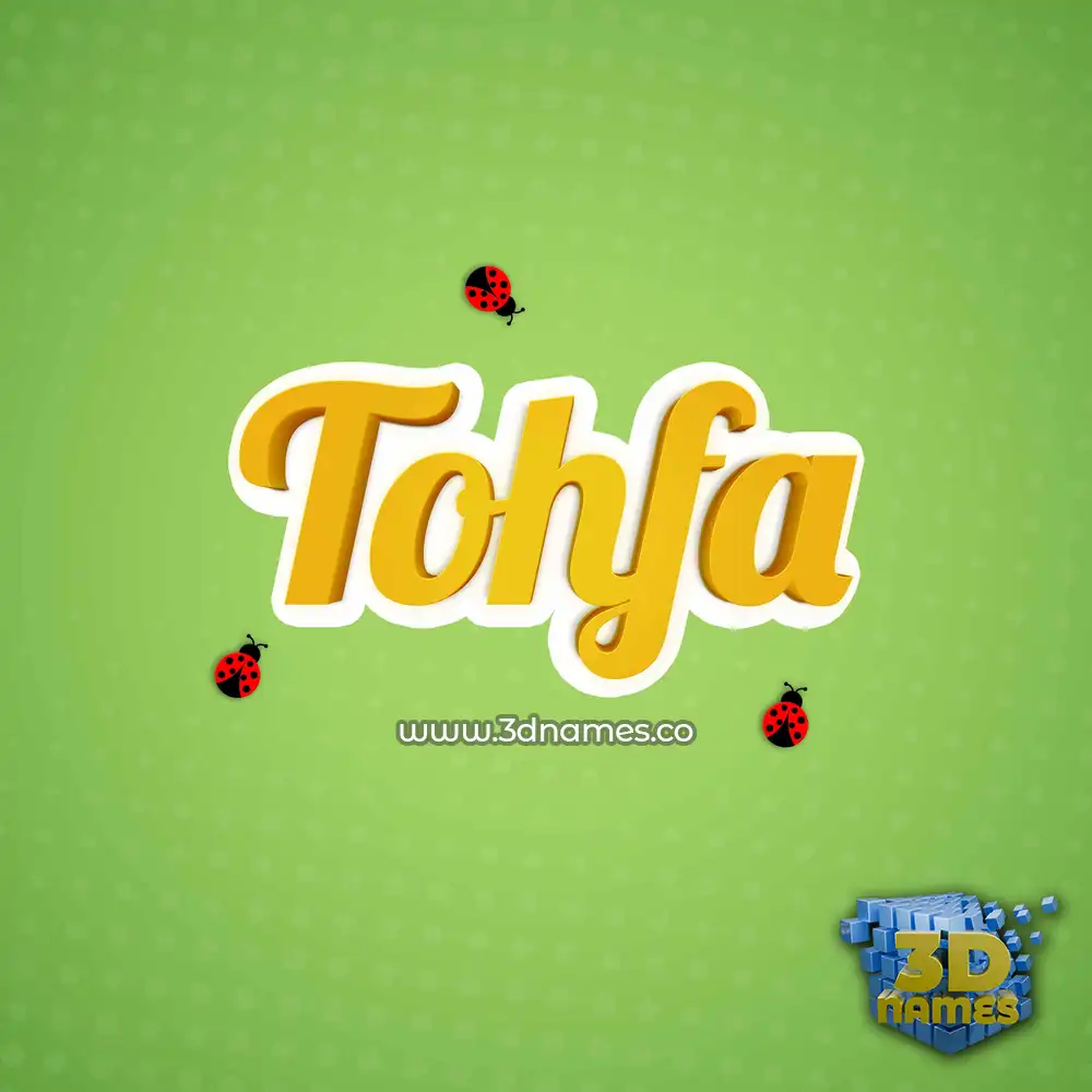 tohfa in Ladybugs style - 3D name wallpaper