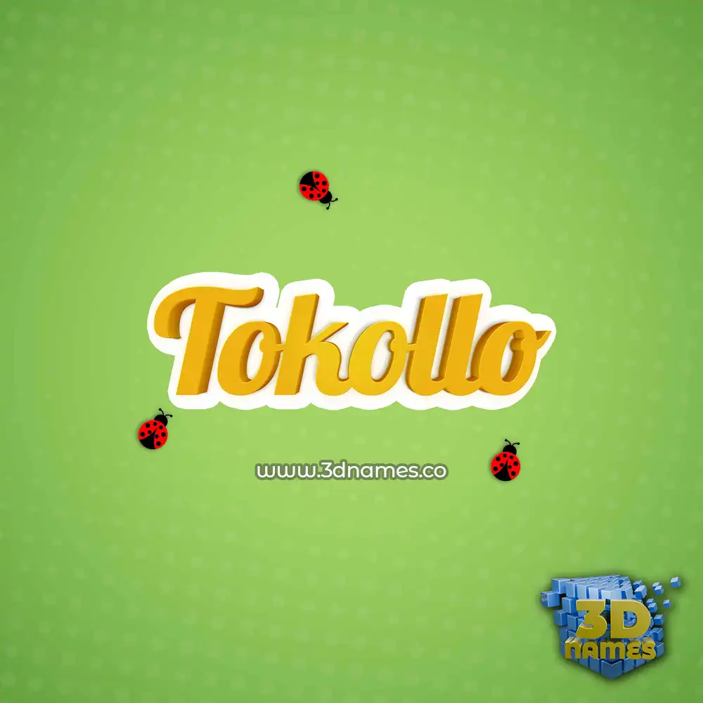 tokollo in Ladybugs style - 3D name wallpaper