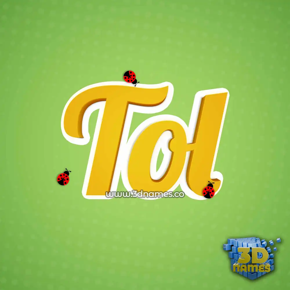 tol in Ladybugs style - 3D name wallpaper