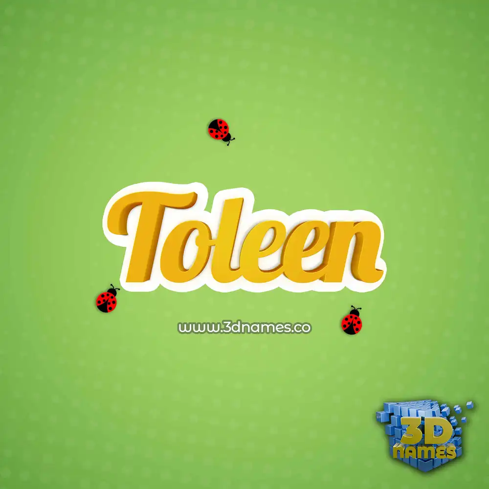 toleen in Ladybugs style - 3D name wallpaper