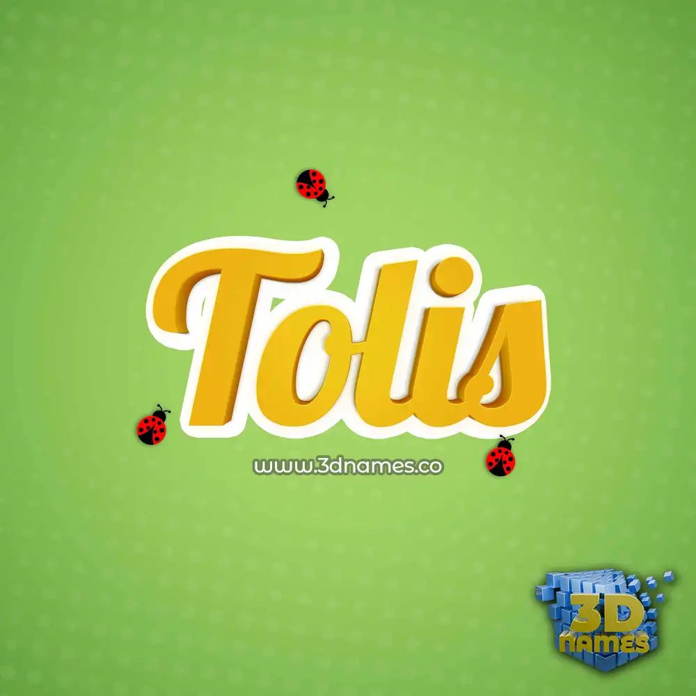 tolis in Ladybugs style - 3D name wallpaper