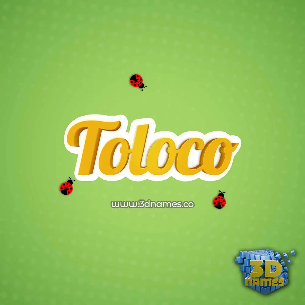 toloco in Ladybugs style - 3D name wallpaper