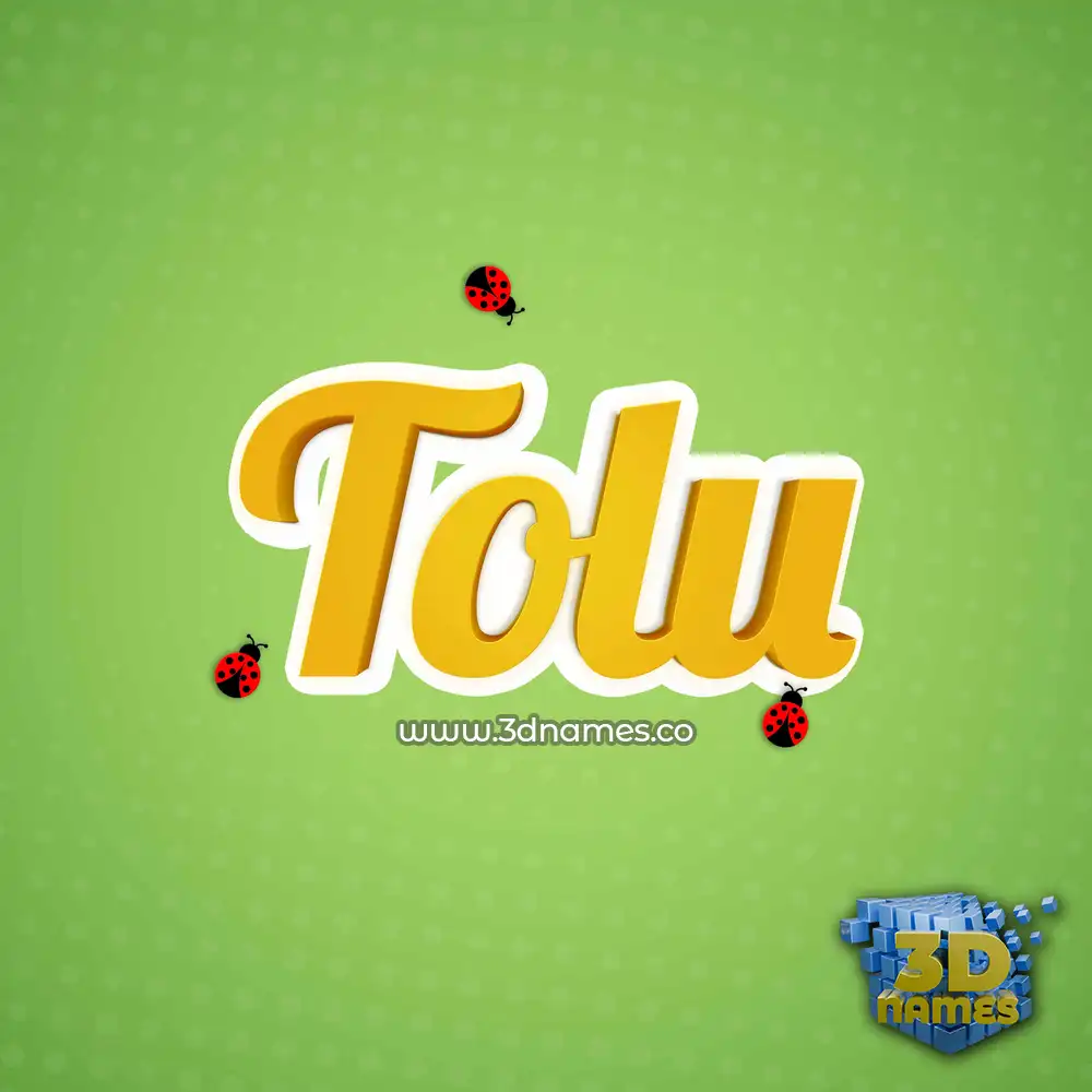 tolu in Ladybugs style - 3D name wallpaper