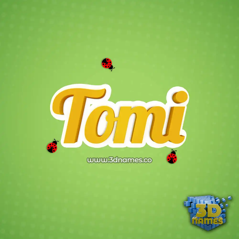 tomi in Ladybugs style - 3D name wallpaper