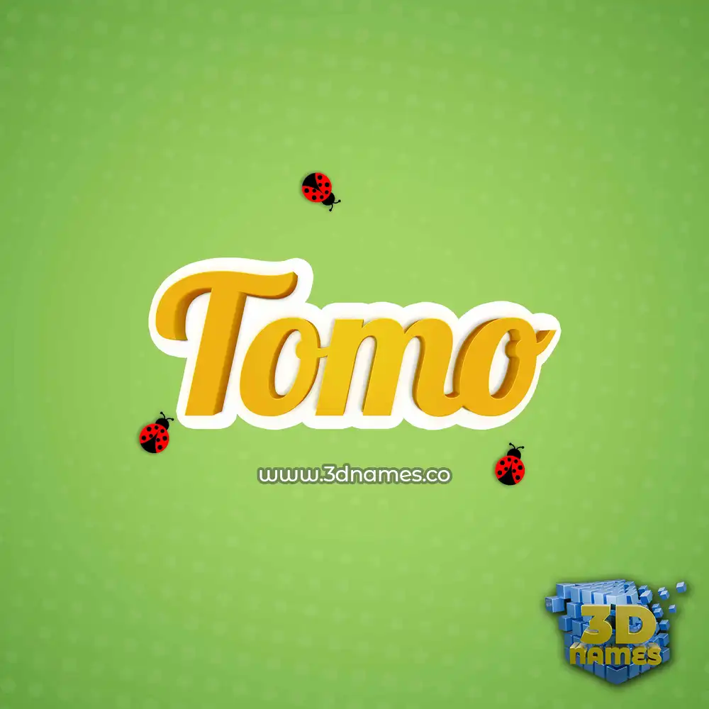 tomo in Ladybugs style - 3D name wallpaper