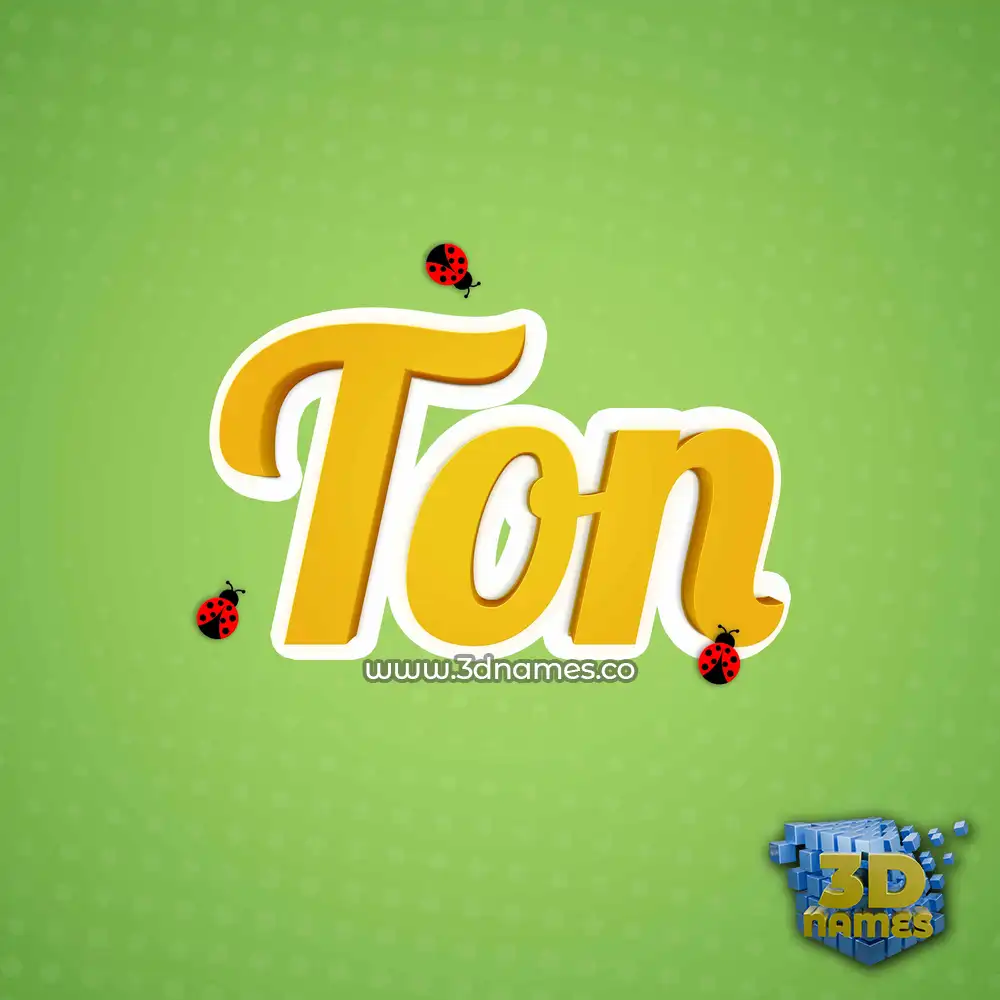 ton in Ladybugs style - 3D name wallpaper