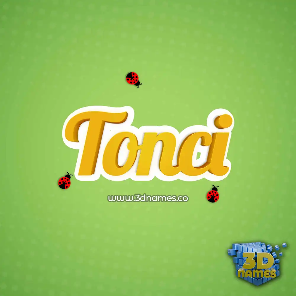 tonci in Ladybugs style - 3D name wallpaper