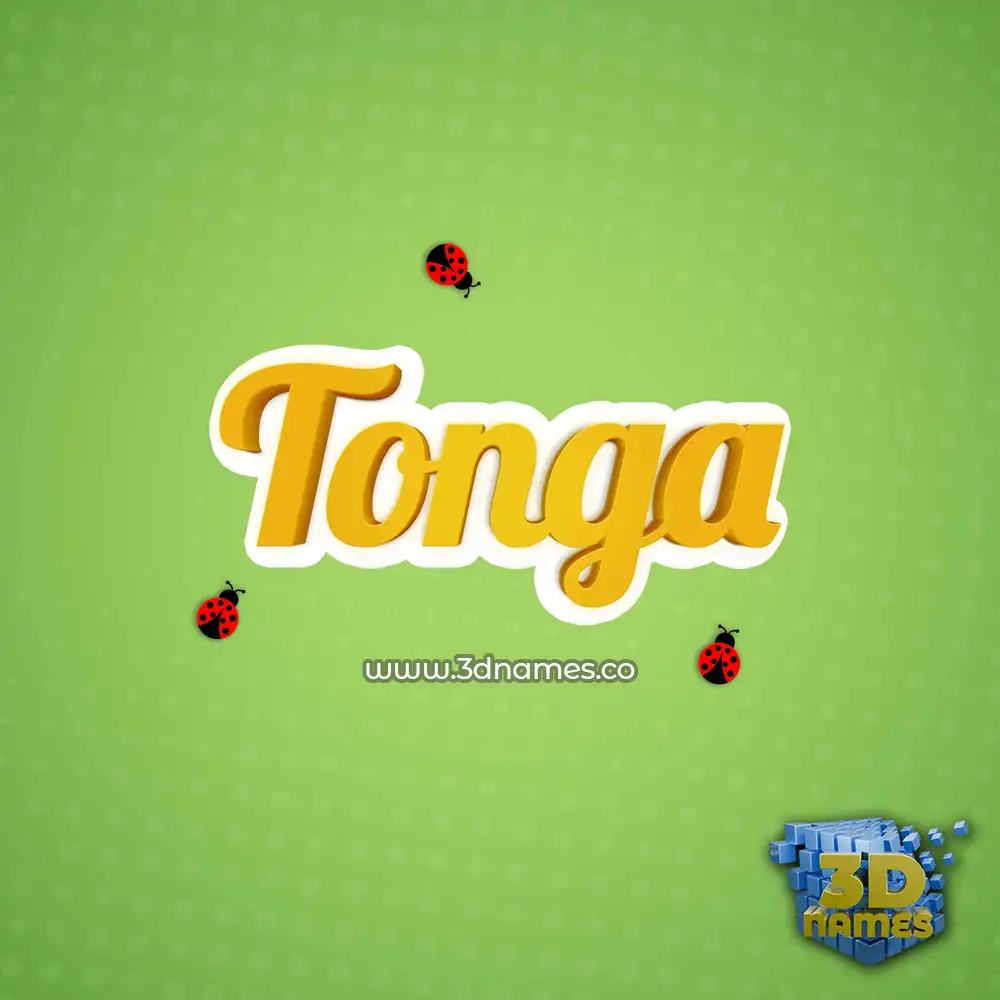 tonga in Ladybugs style - 3D name wallpaper