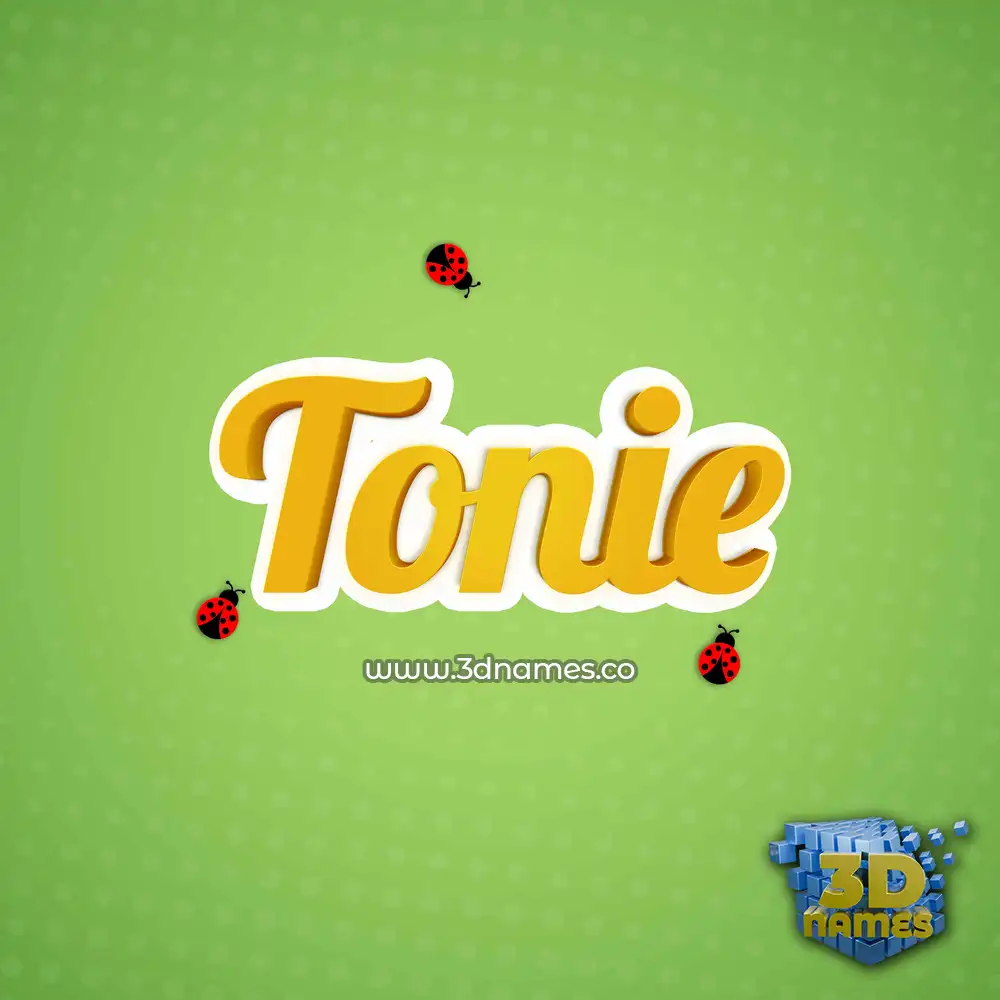 tonie in Ladybugs style - 3D name wallpaper
