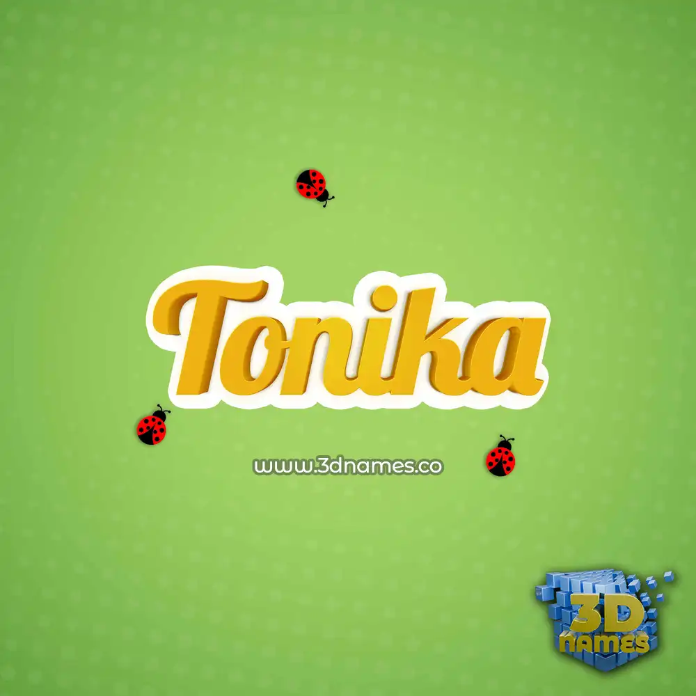 tonika in Ladybugs style - 3D name wallpaper