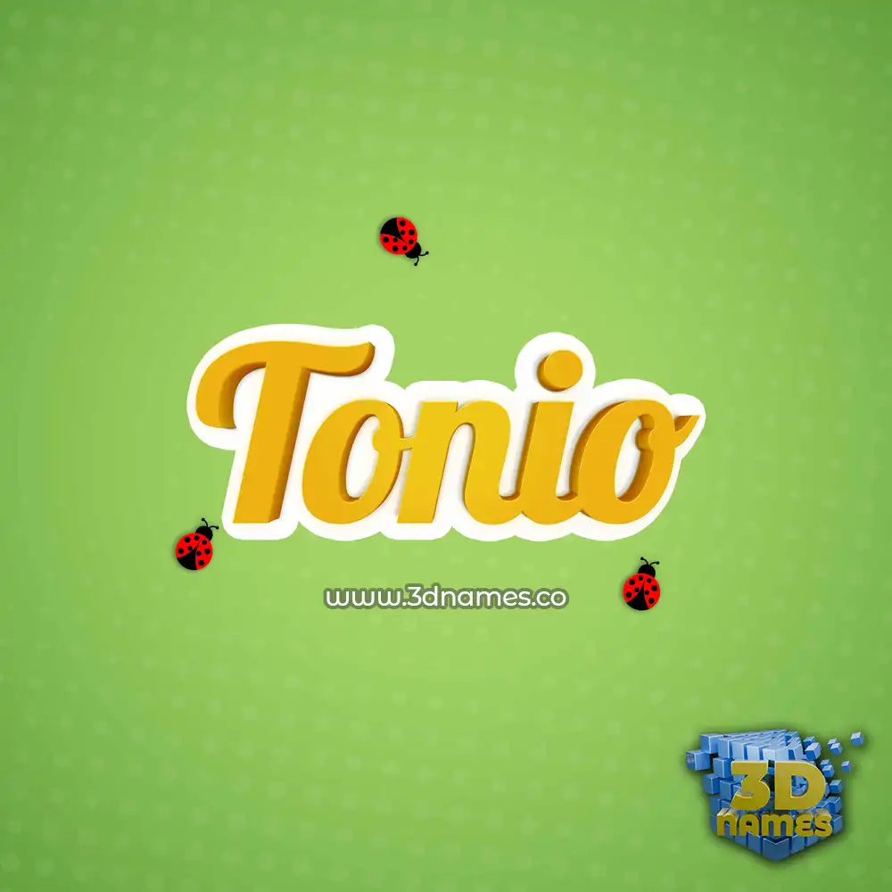 tonio in Ladybugs style - 3D name wallpaper