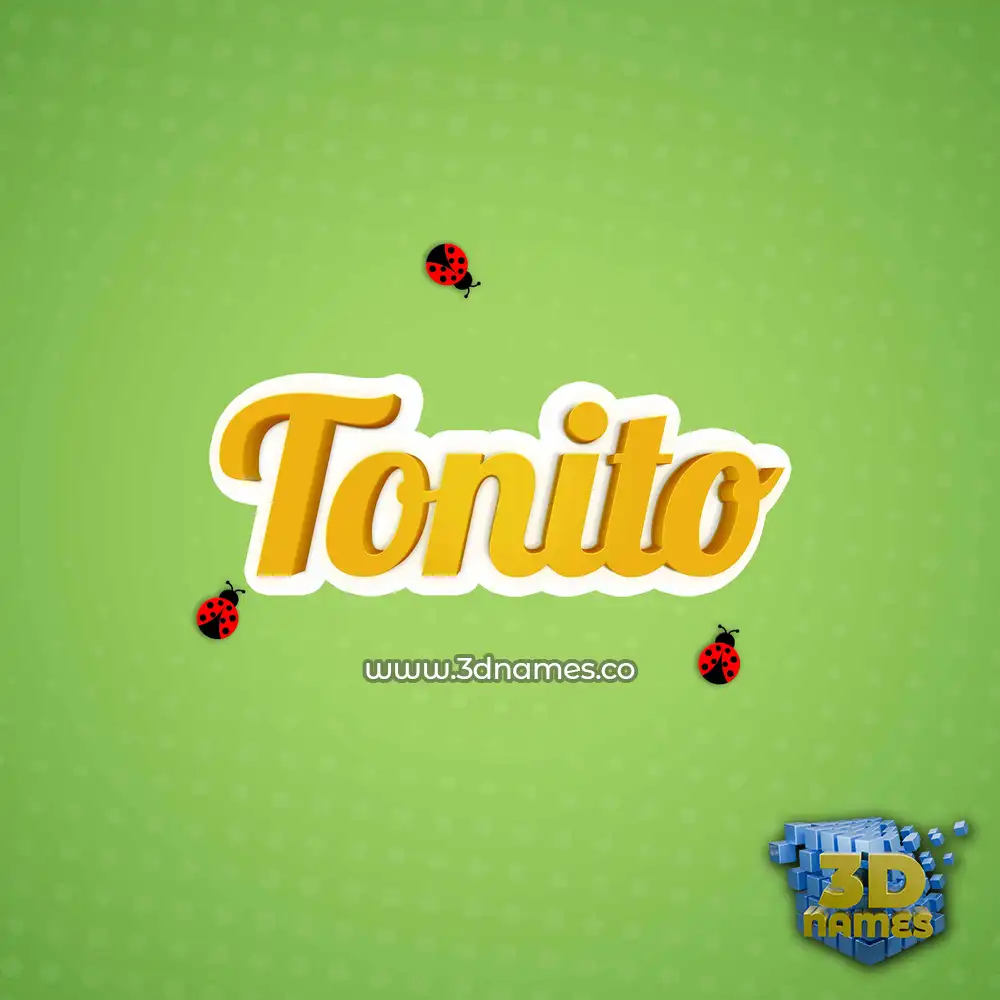 tonito in Ladybugs style - 3D name wallpaper