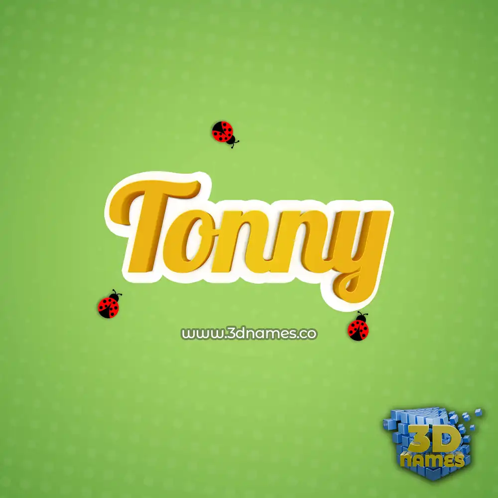 tonny in Ladybugs style - 3D name wallpaper