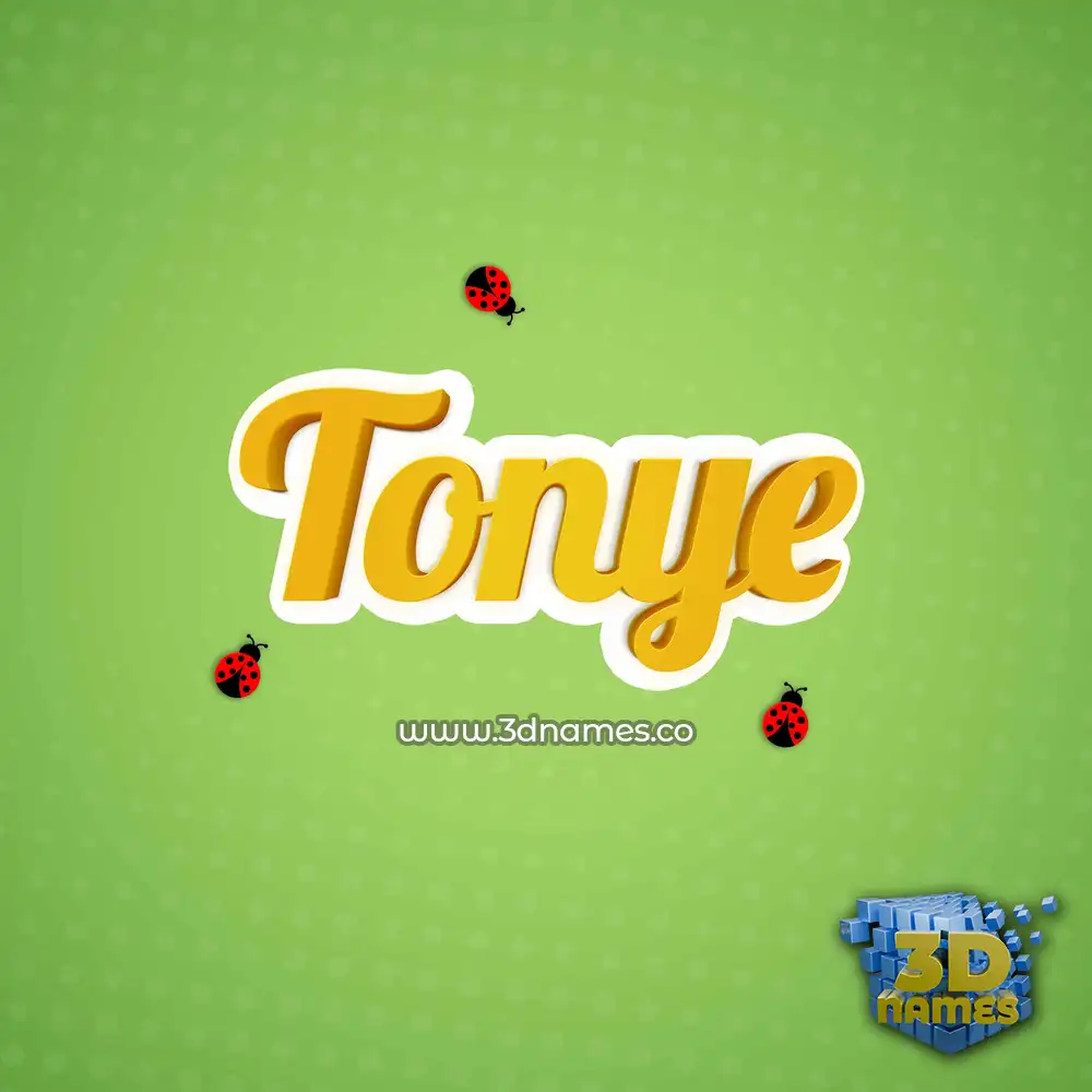 tonye in Ladybugs style - 3D name wallpaper