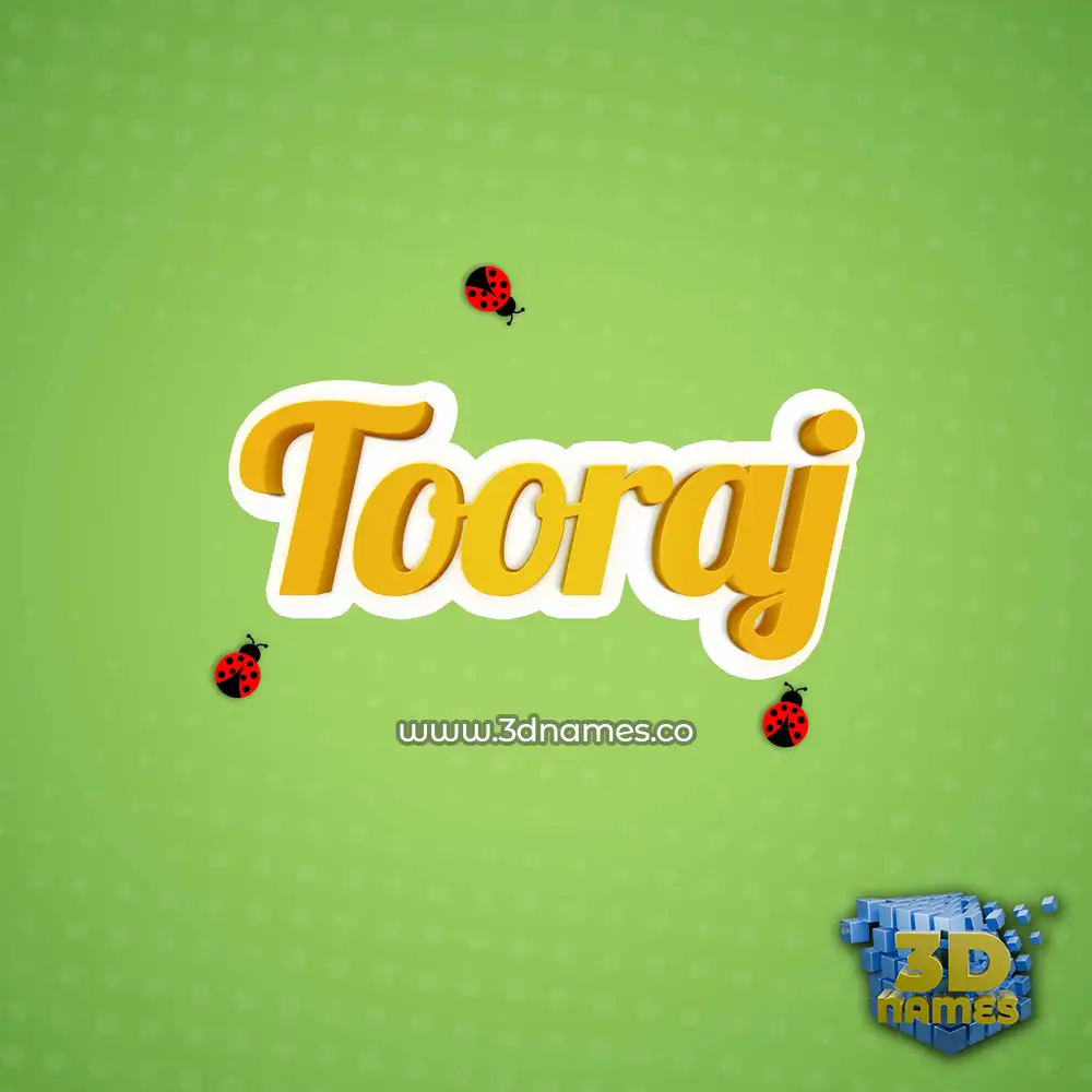 tooraj in Ladybugs style - 3D name wallpaper