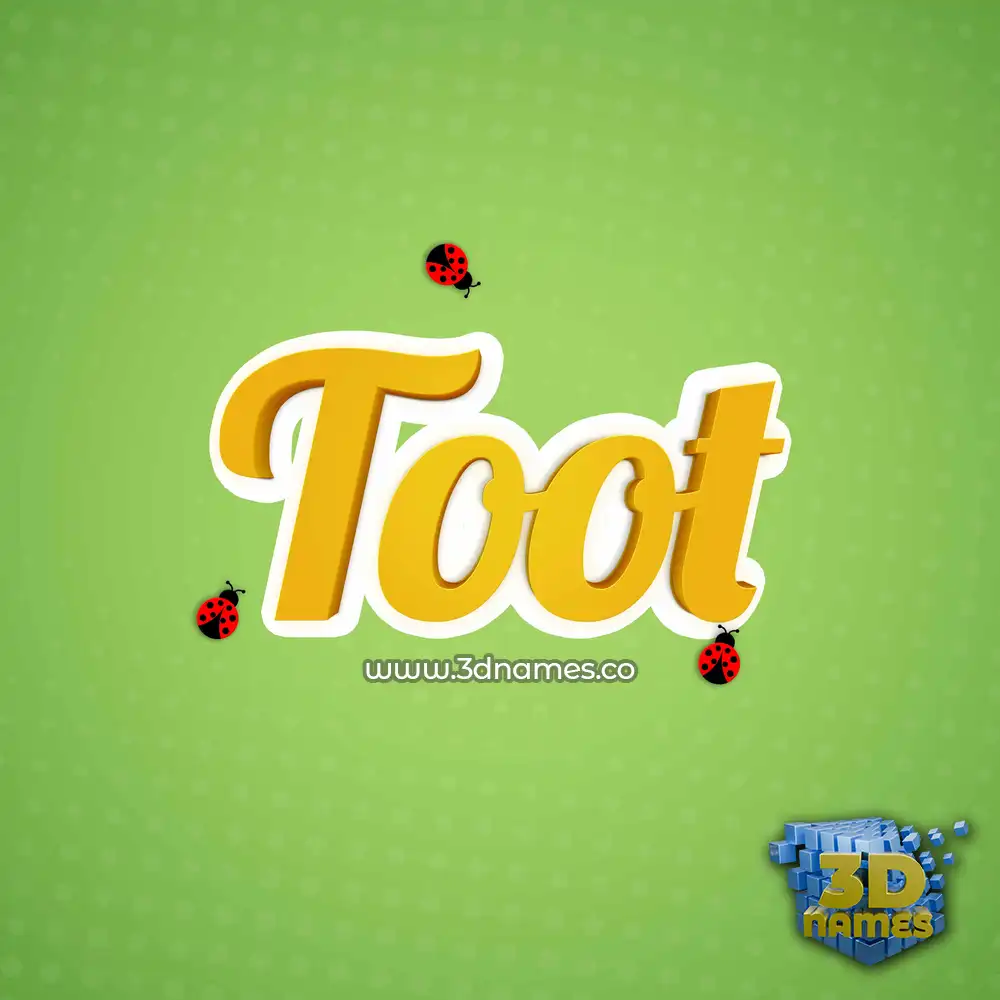 toot in Ladybugs style - 3D name wallpaper