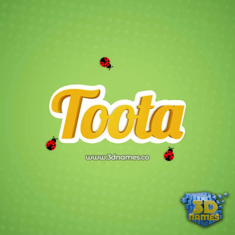 toota in Ladybugs style - 3D name wallpaper