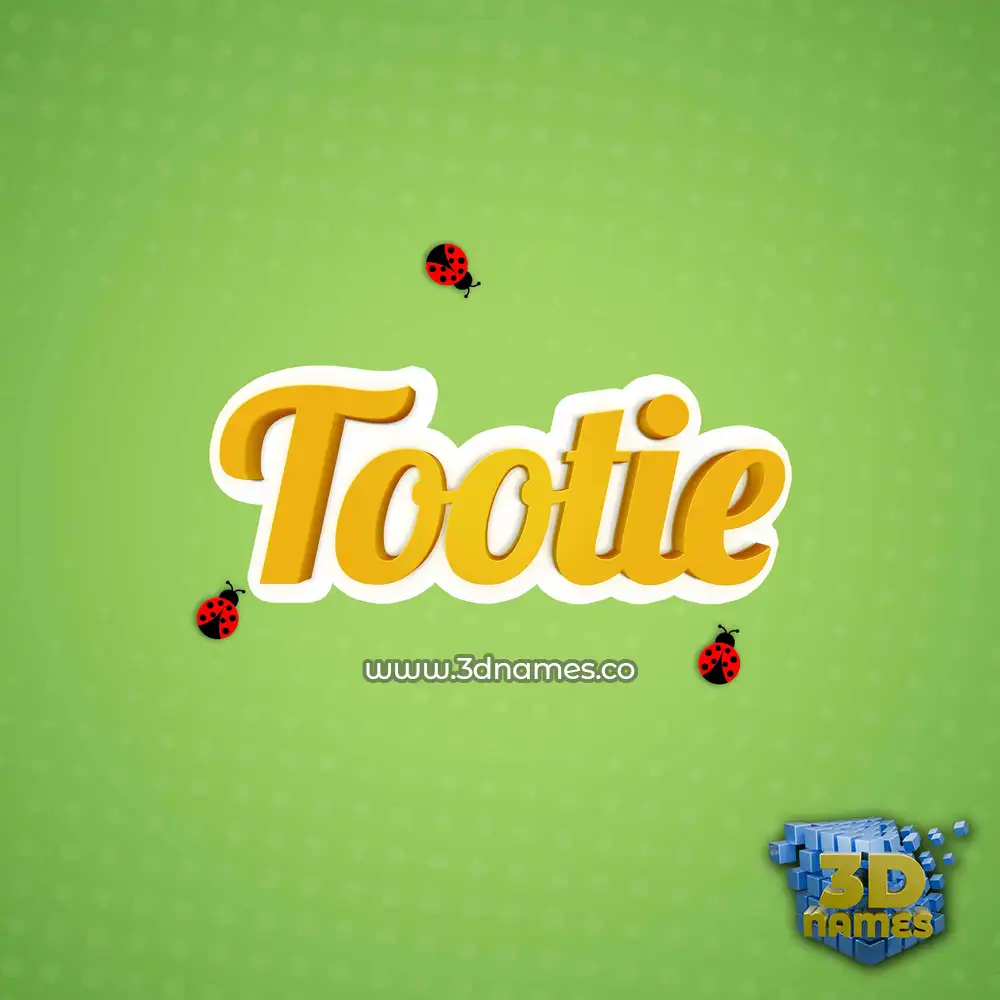 tootie in Ladybugs style - 3D name wallpaper