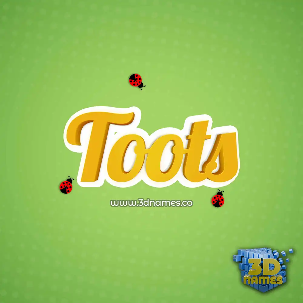 toots in Ladybugs style - 3D name wallpaper