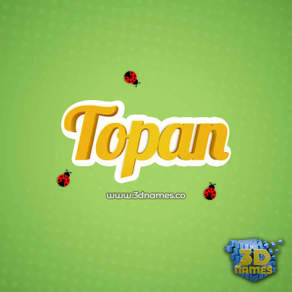 topan in Ladybugs style - 3D name wallpaper