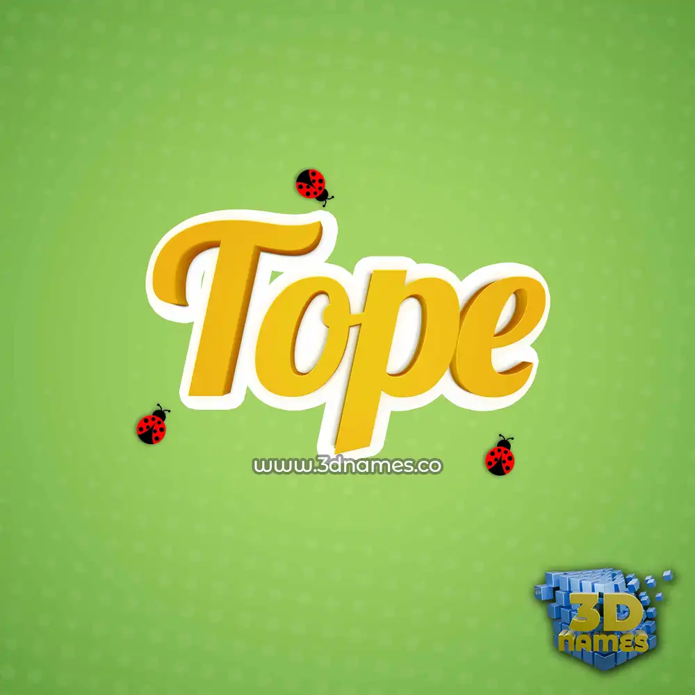 tope in Ladybugs style - 3D name wallpaper