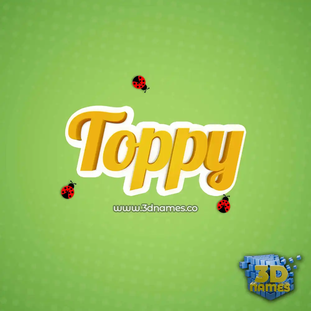 toppy in Ladybugs style - 3D name wallpaper