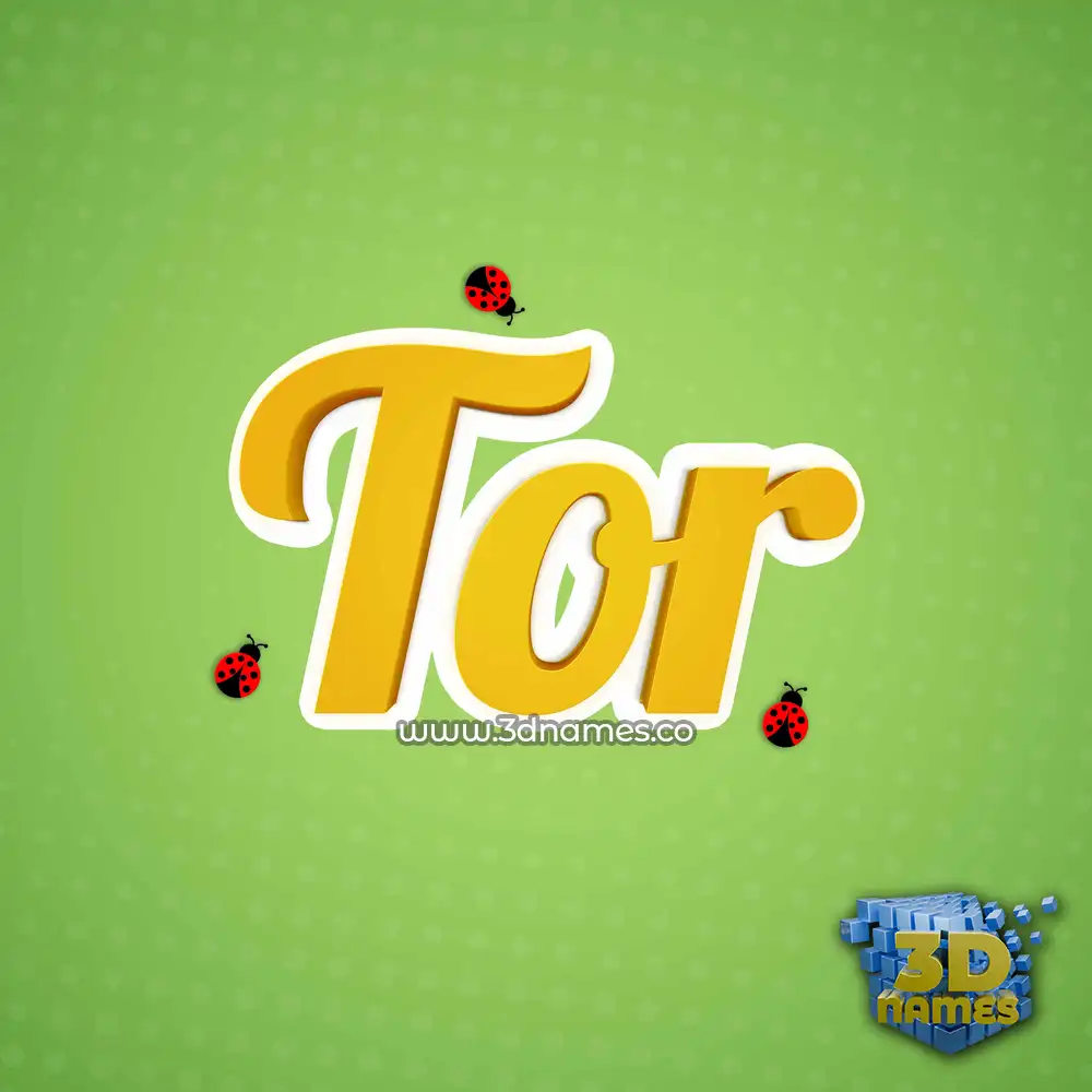 tor in Ladybugs style - 3D name wallpaper