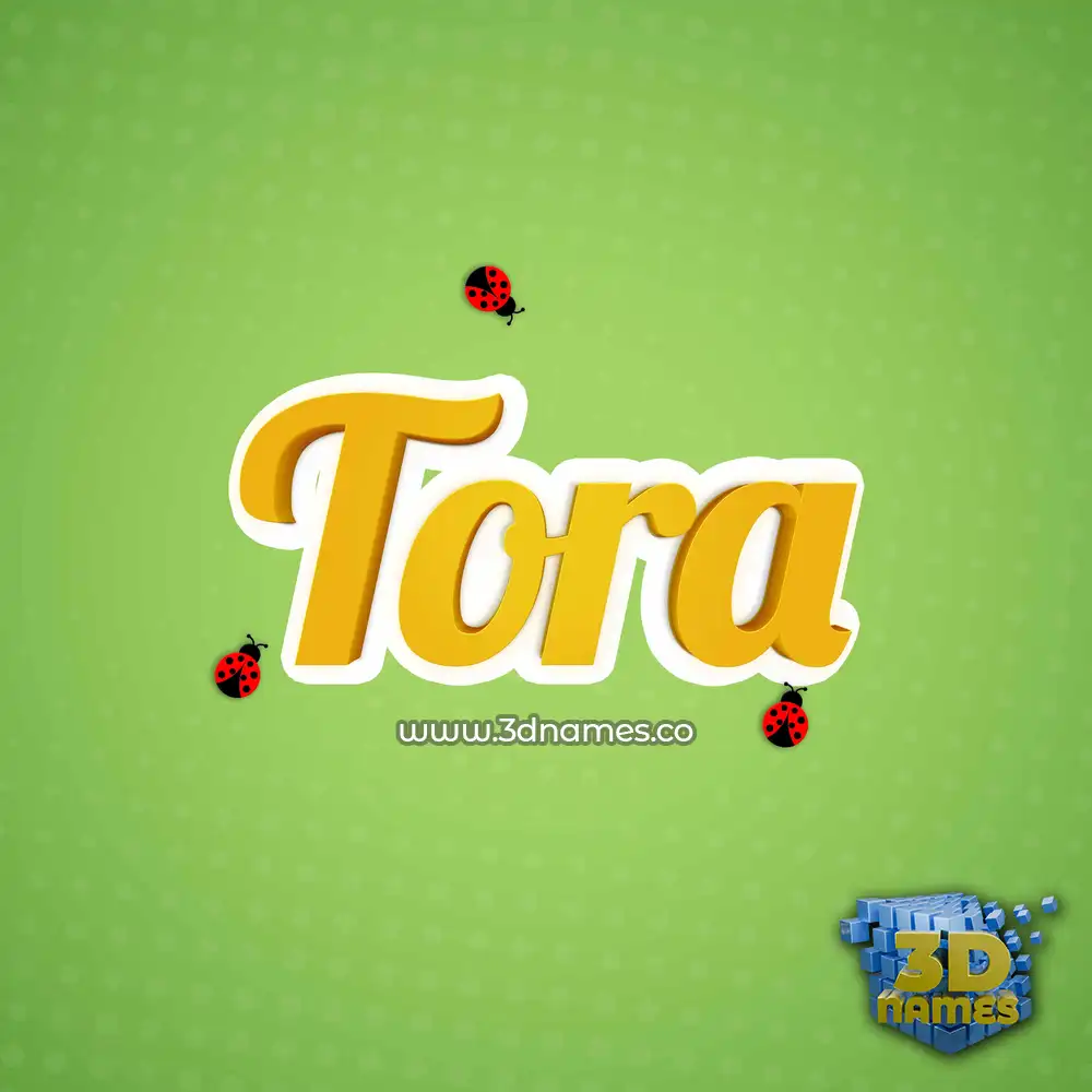tora in Ladybugs style - 3D name wallpaper