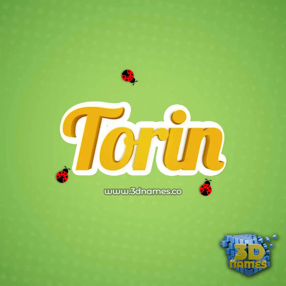 torin in Ladybugs style - 3D name wallpaper