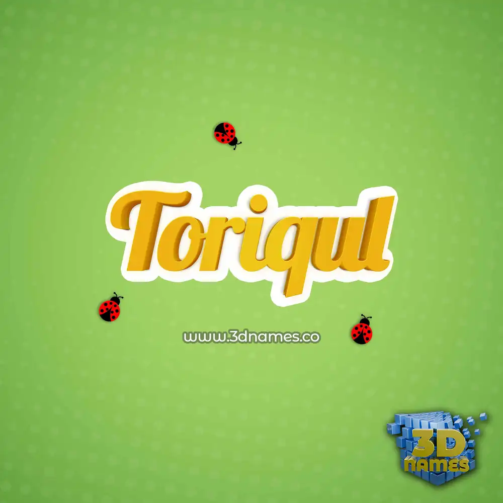 toriqul in Ladybugs style - 3D name wallpaper