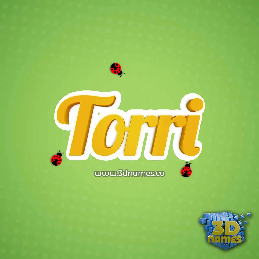 torri in Ladybugs style - 3D name wallpaper