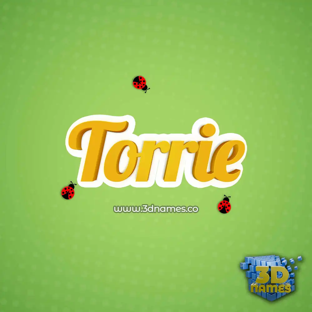 torrie in Ladybugs style - 3D name wallpaper