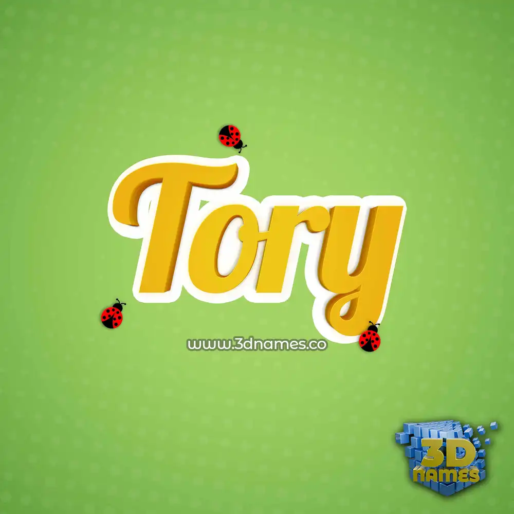 tory in Ladybugs style - 3D name wallpaper