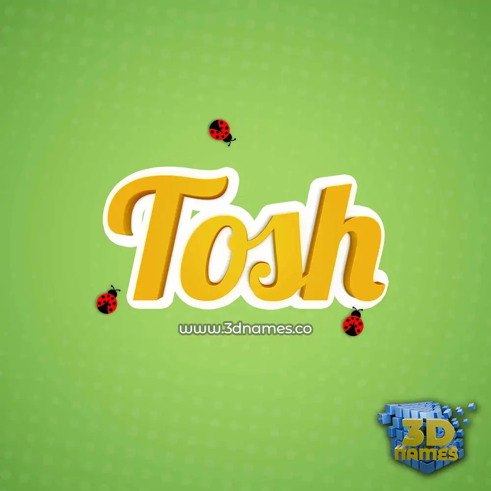 tosh in Ladybugs style - 3D name wallpaper