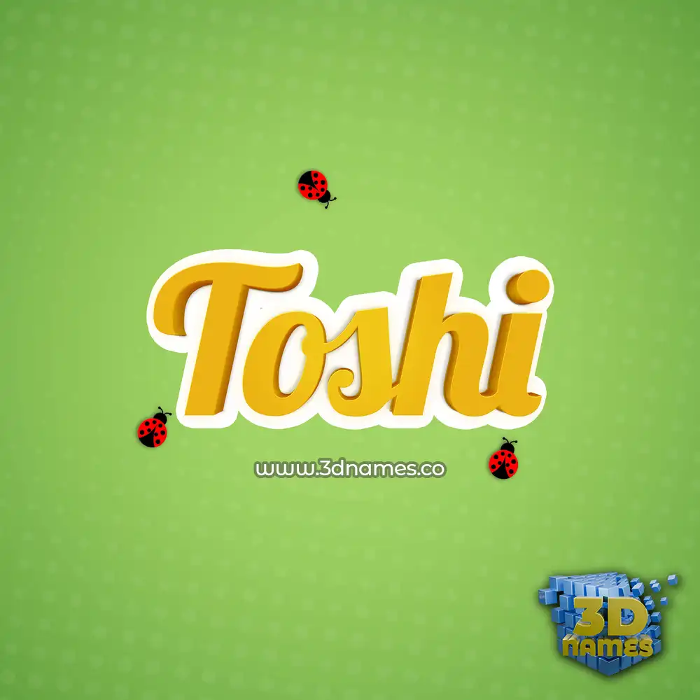 toshi in Ladybugs style - 3D name wallpaper