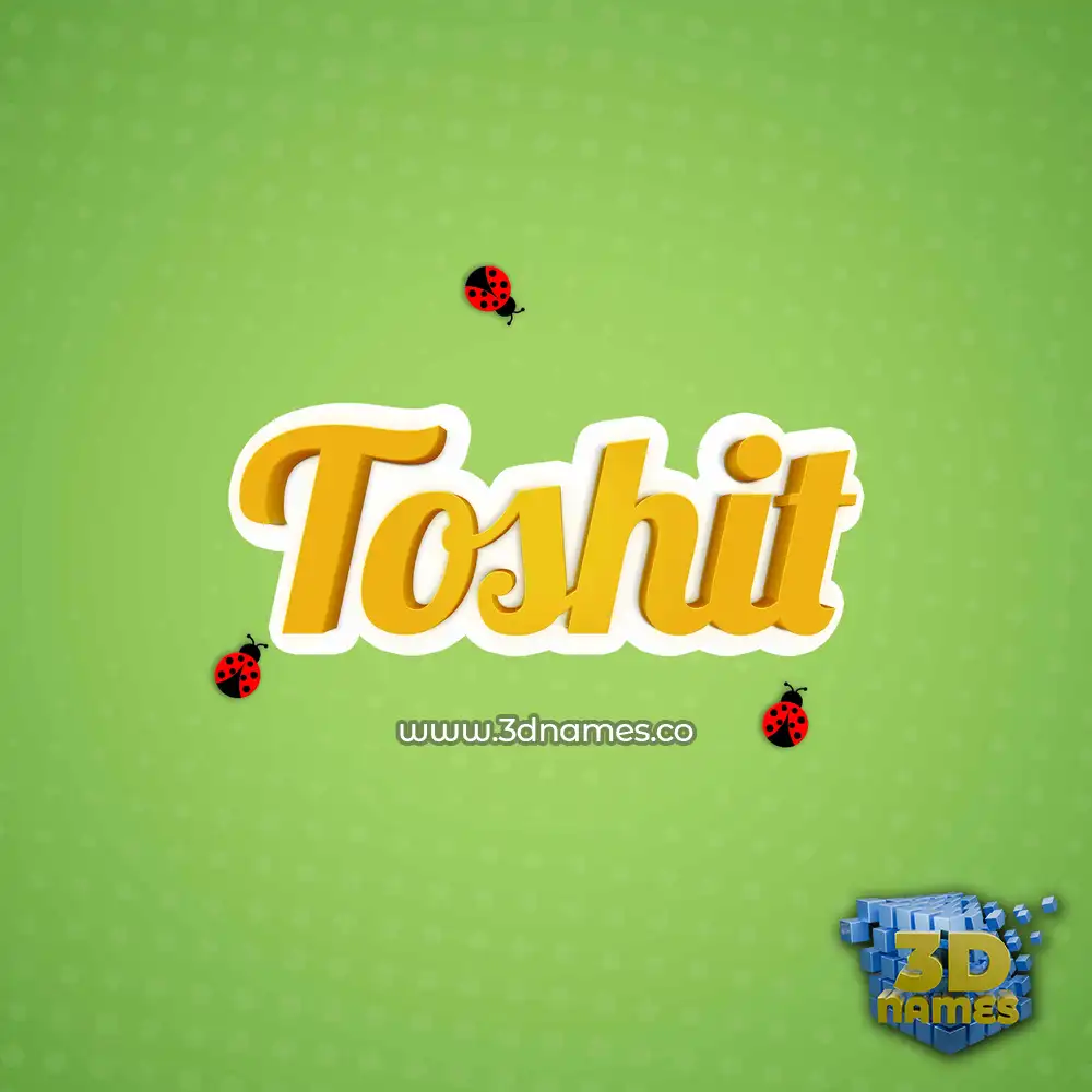 toshit in Ladybugs style - 3D name wallpaper