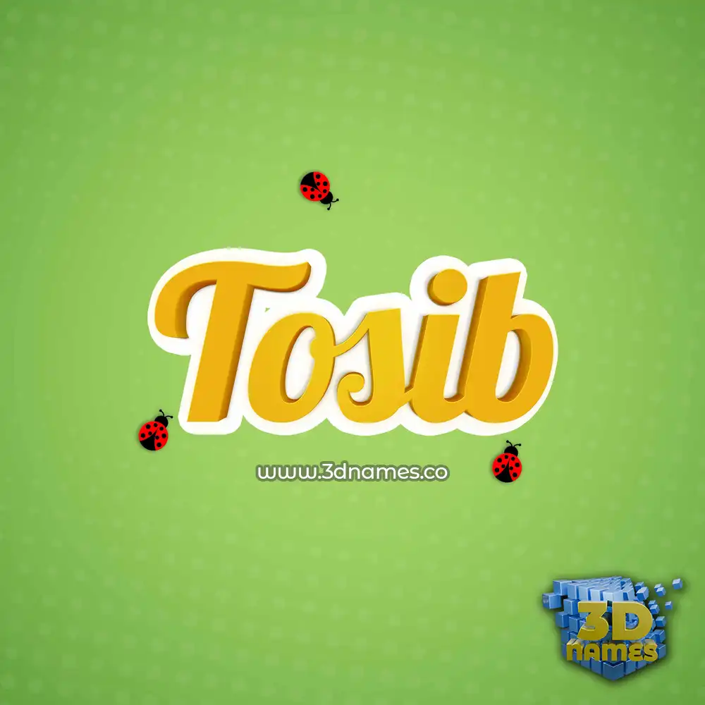 tosib in Ladybugs style - 3D name wallpaper