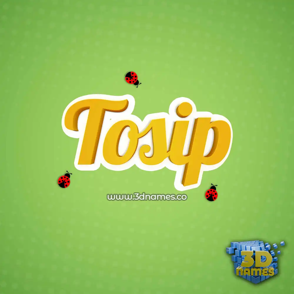 tosip in Ladybugs style - 3D name wallpaper